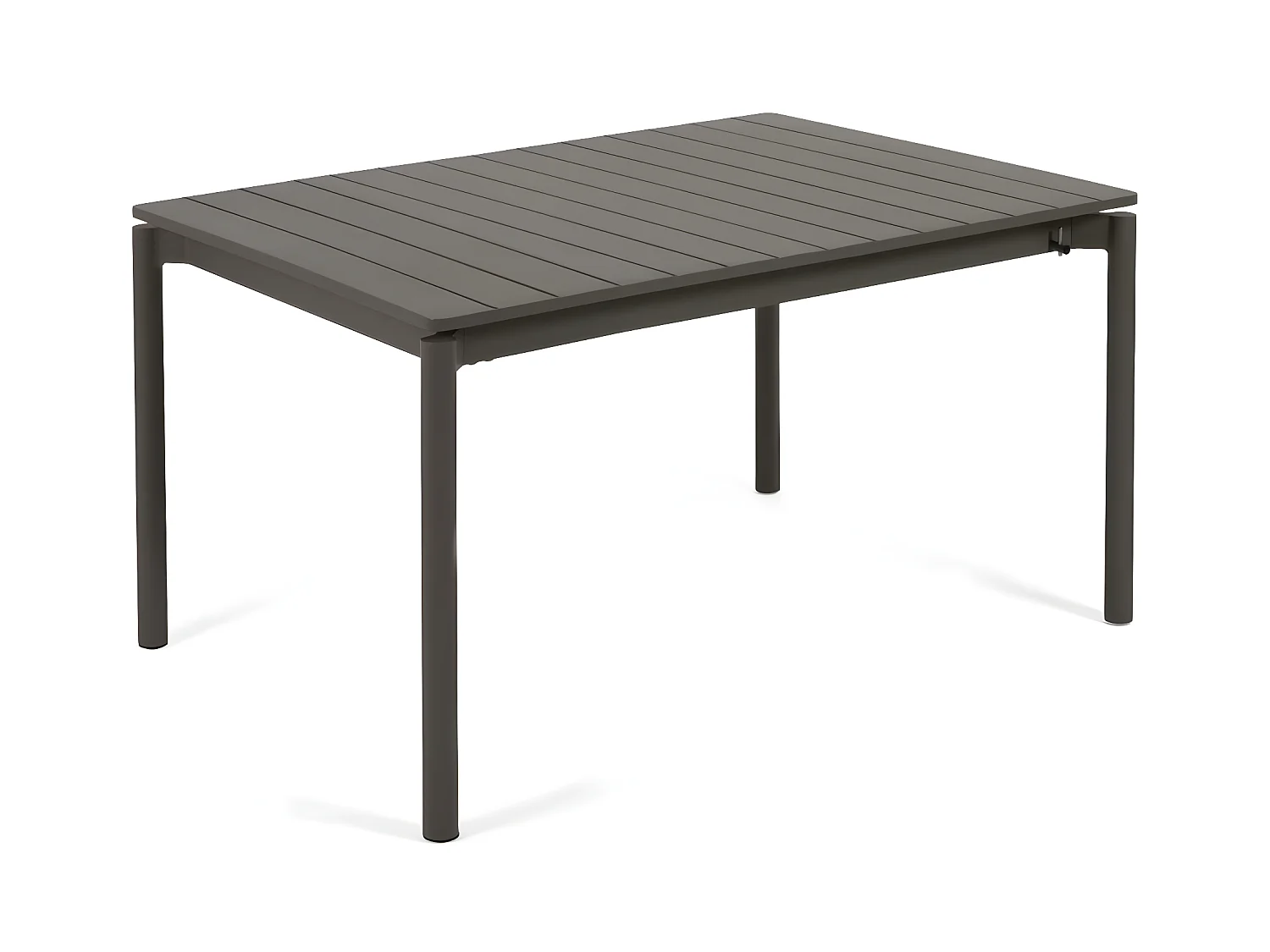 Table de jardin extensible coloris noir mat en aluminium - L. 140 / 200 x P. 90 x H. 75 cm