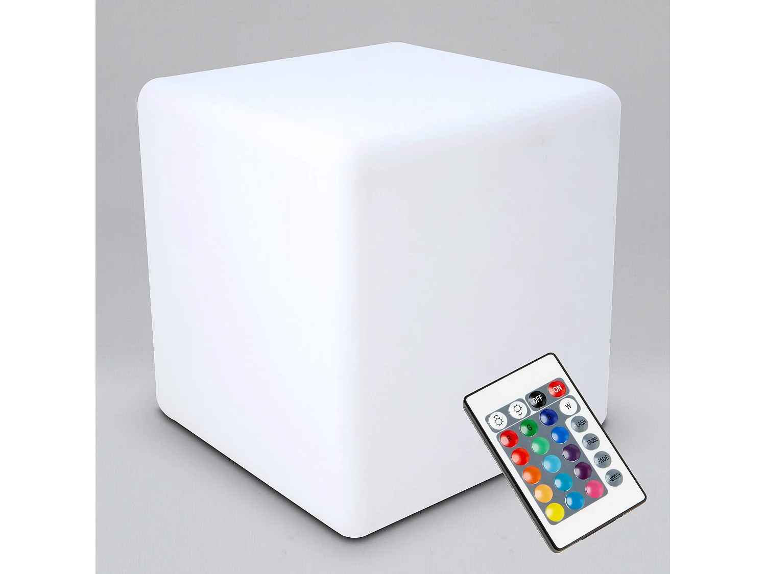 Cube LED multicolore rechargeable 43cm
