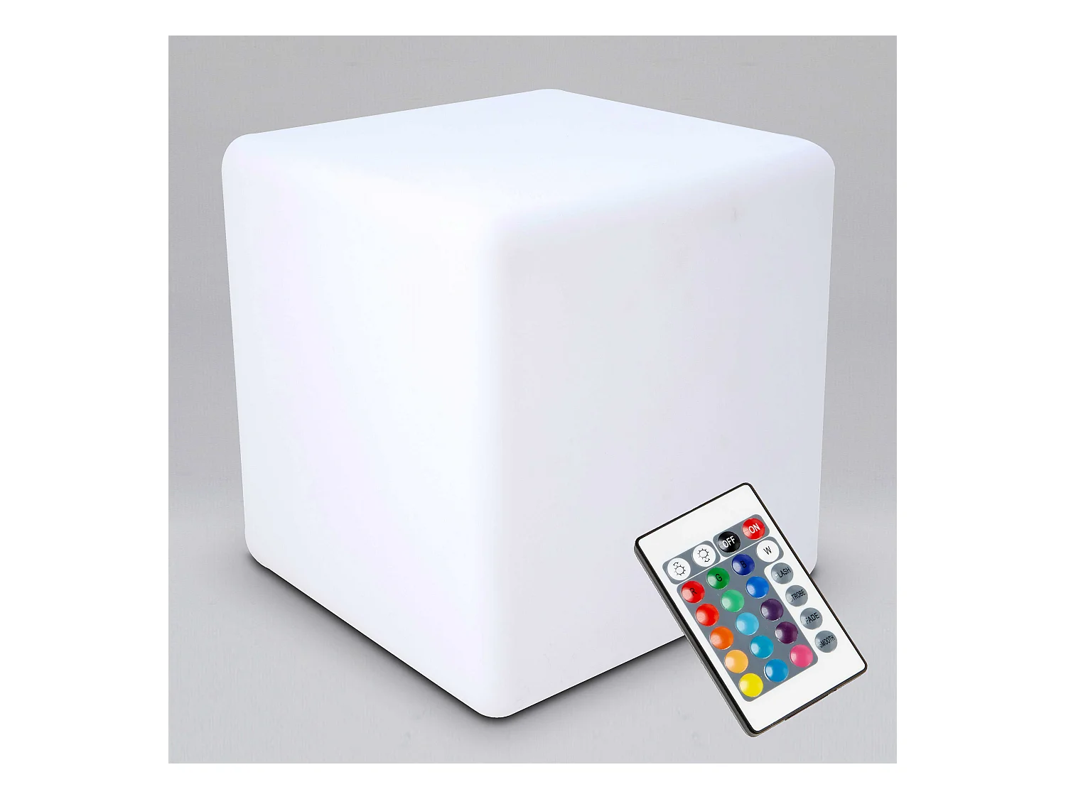 Cube LED multicolore rechargeable 43cm