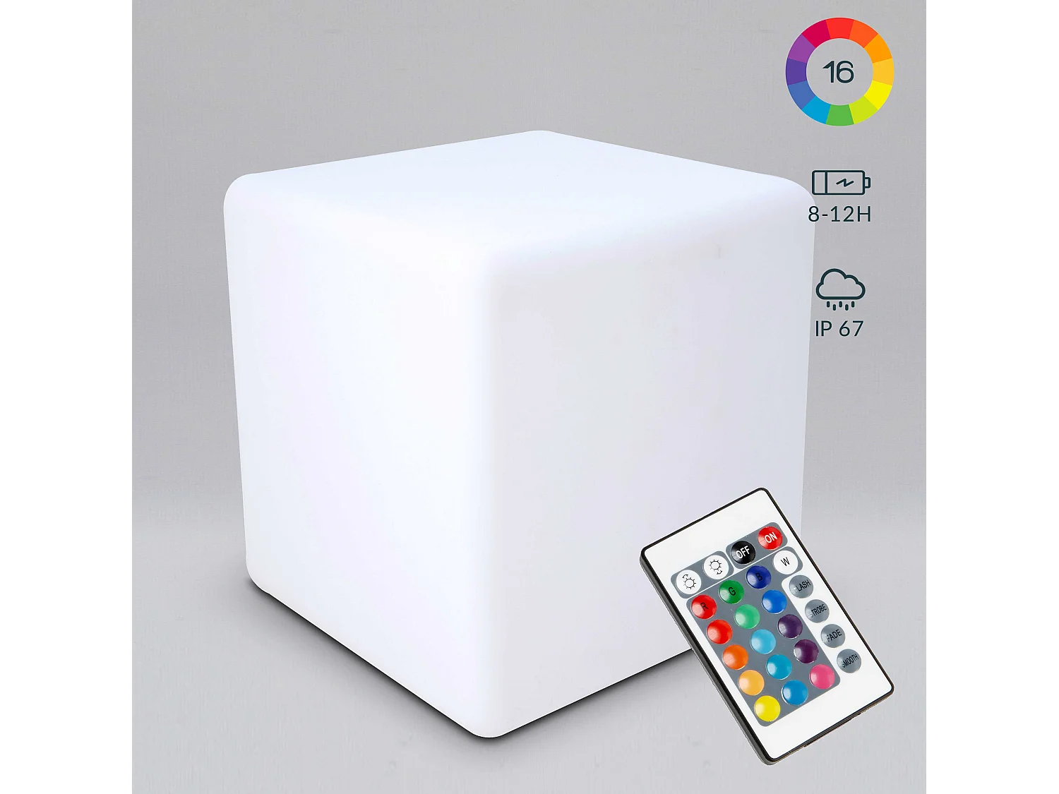 Cube led lumineux 30 cm