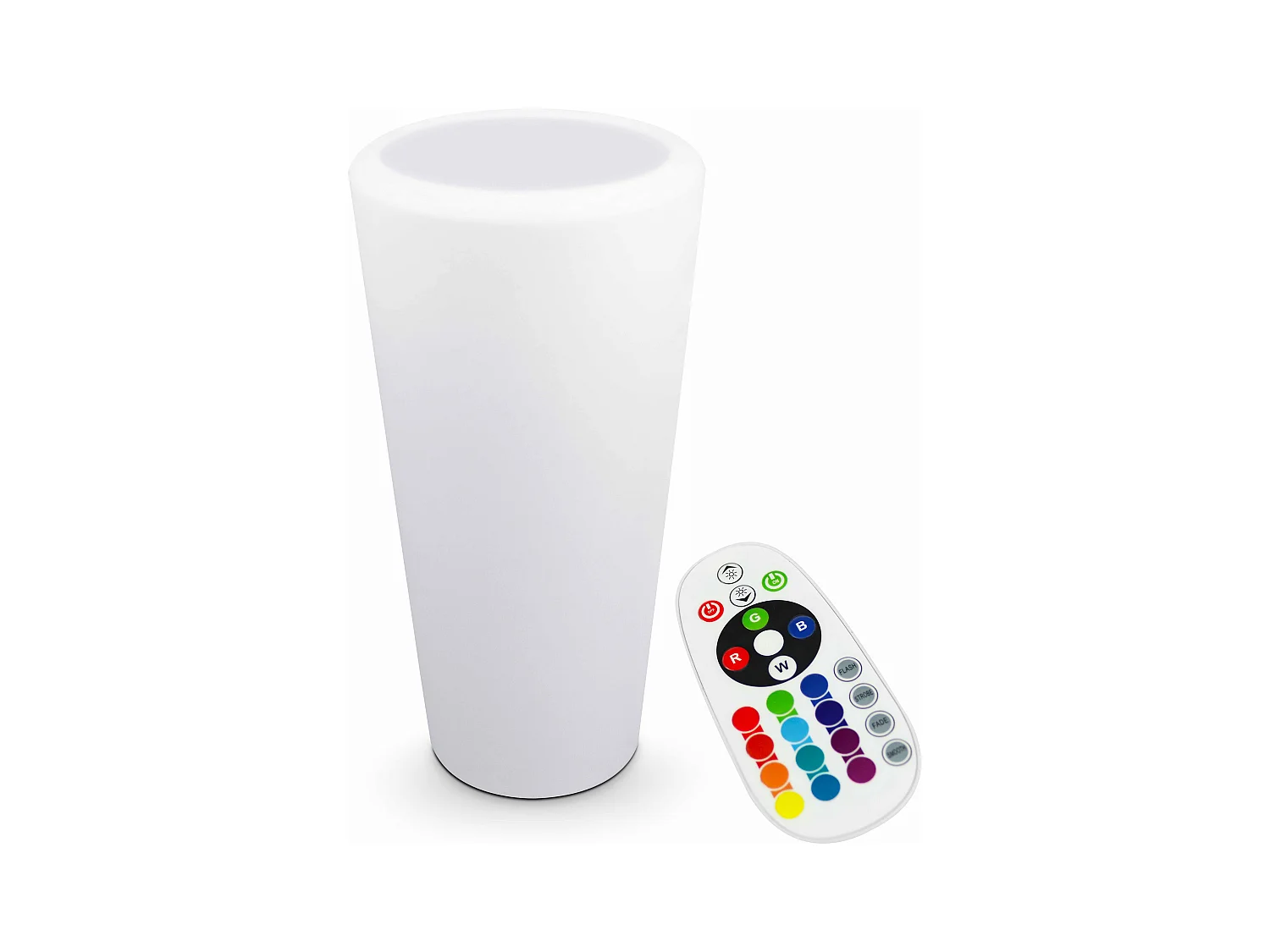 Vase lumineux rond LED blanc