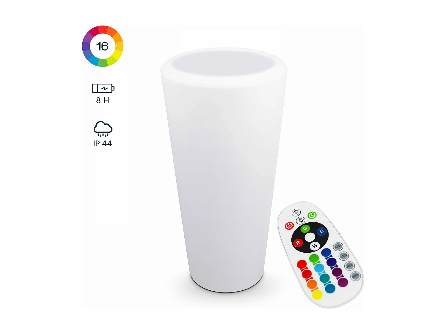 Ronde LED verlichte vaas