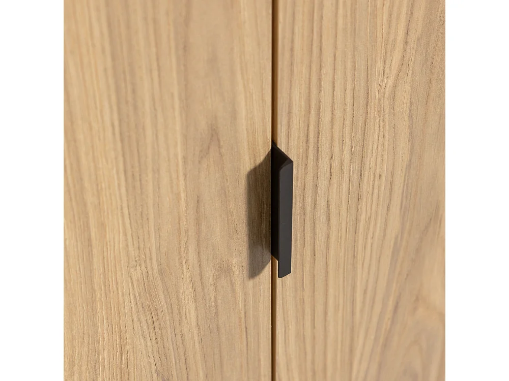 Silas - Buffet haut 2 portes 1 tiroir en bois H149cm - Bois clair