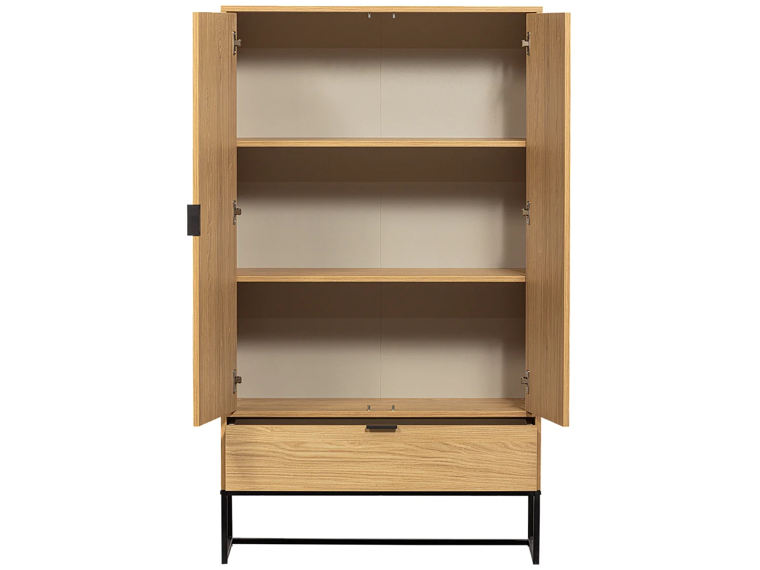 Armoire 2 portes en bois de chêne et mélamine SILAS