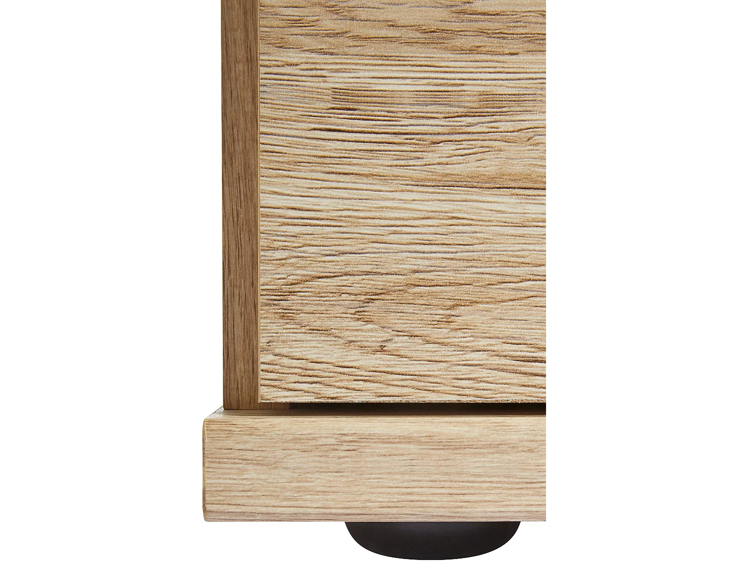 Chiffonnier avec miroir coloris Imitation chêne San Remo, rechampis blanc