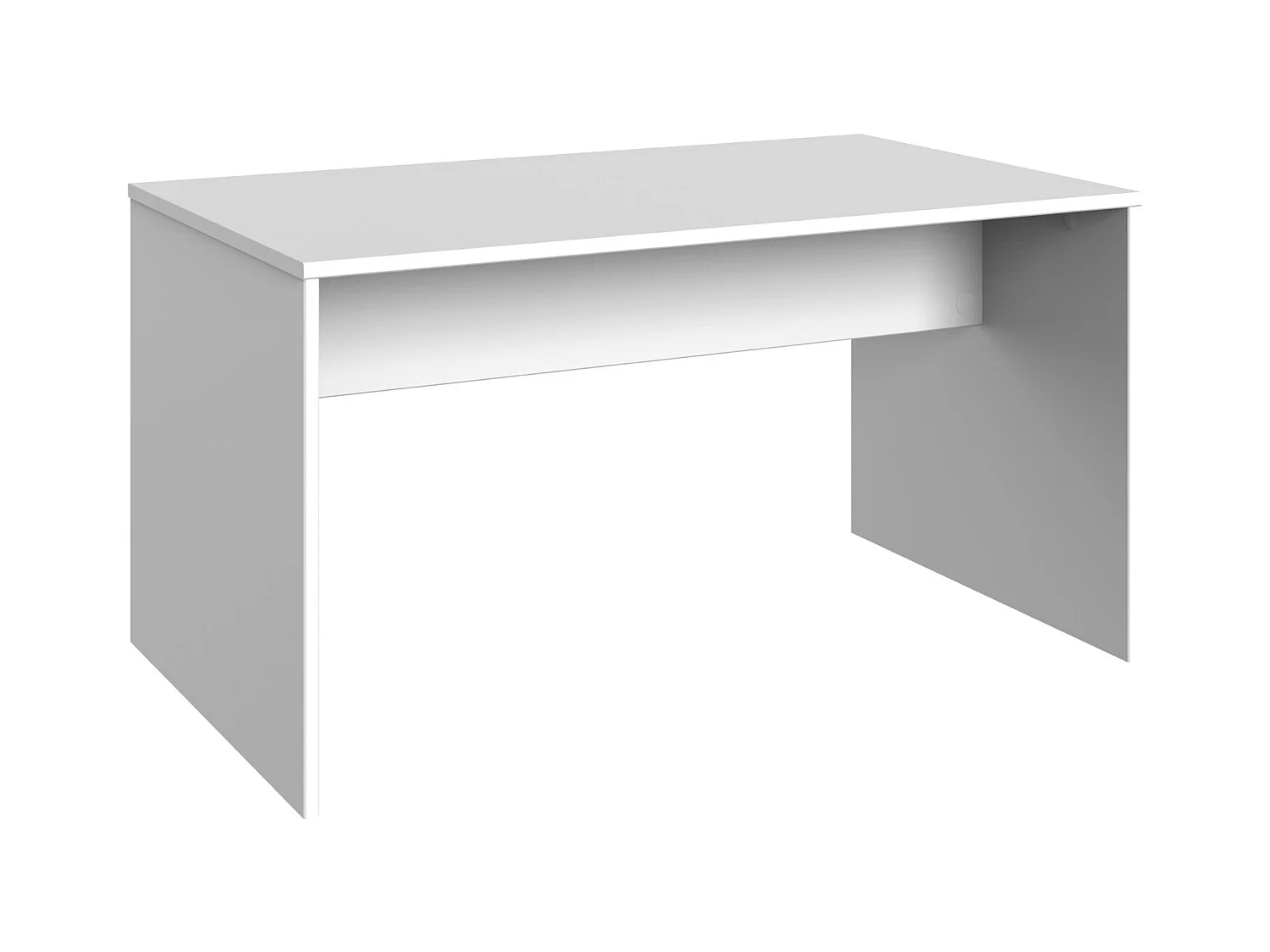Meuble de bureau coloris Blanc - longueur 140 x hauteur 72 x profondeur 40 cm