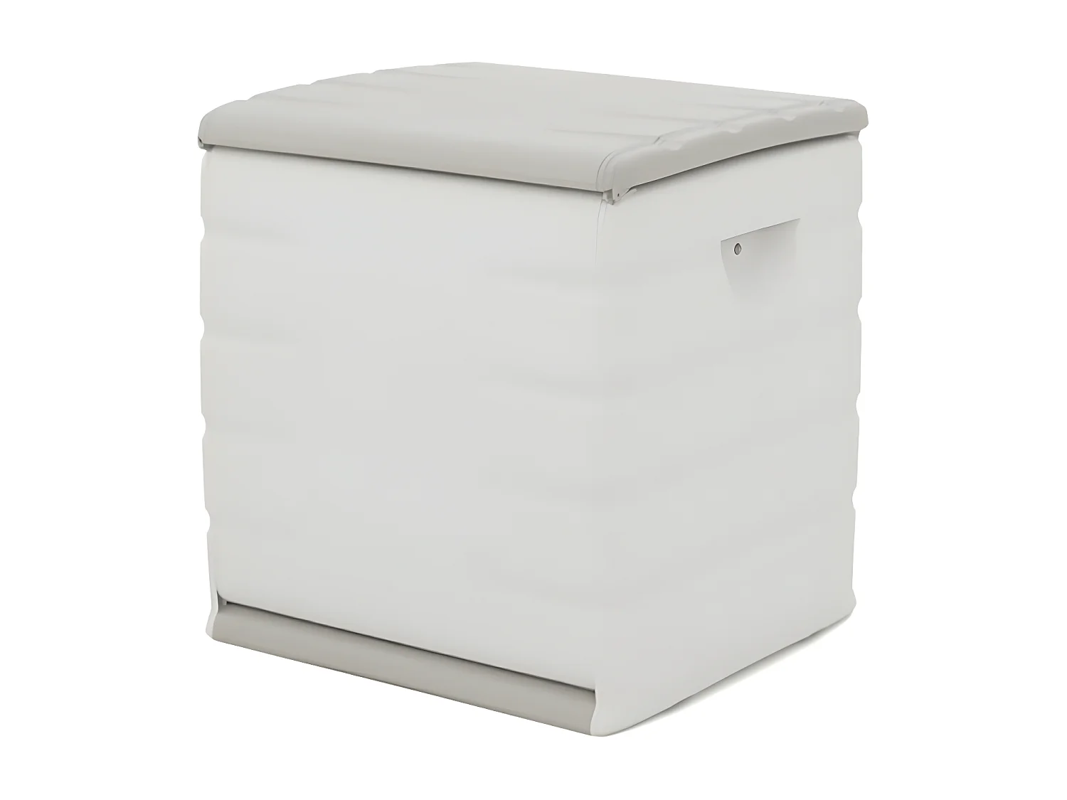 Coffre de rangement 90L intérieur/extérieur coloris beige - L. 60 x P. 61 x H. 53 cm