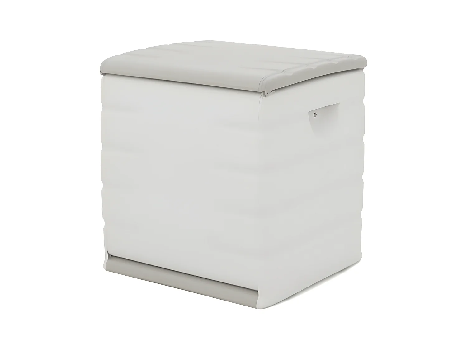 Coffre de rangement 90L intérieur/extérieur coloris beige - L. 60 x P. 61 x H. 53 cm