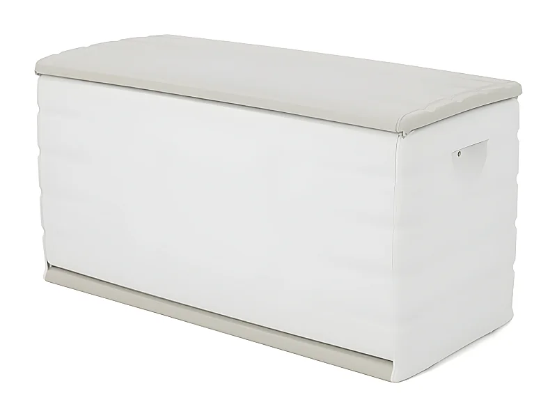 Coffre de rangement 350L intérieur/extérieur coloris beige - L. 120 x P. 53x H. 61cm