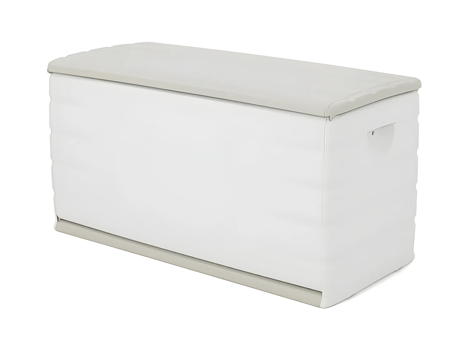 Coffre de rangement 350L intérieur/extérieur coloris beige - L. 120 x P. 53x H. 61cm