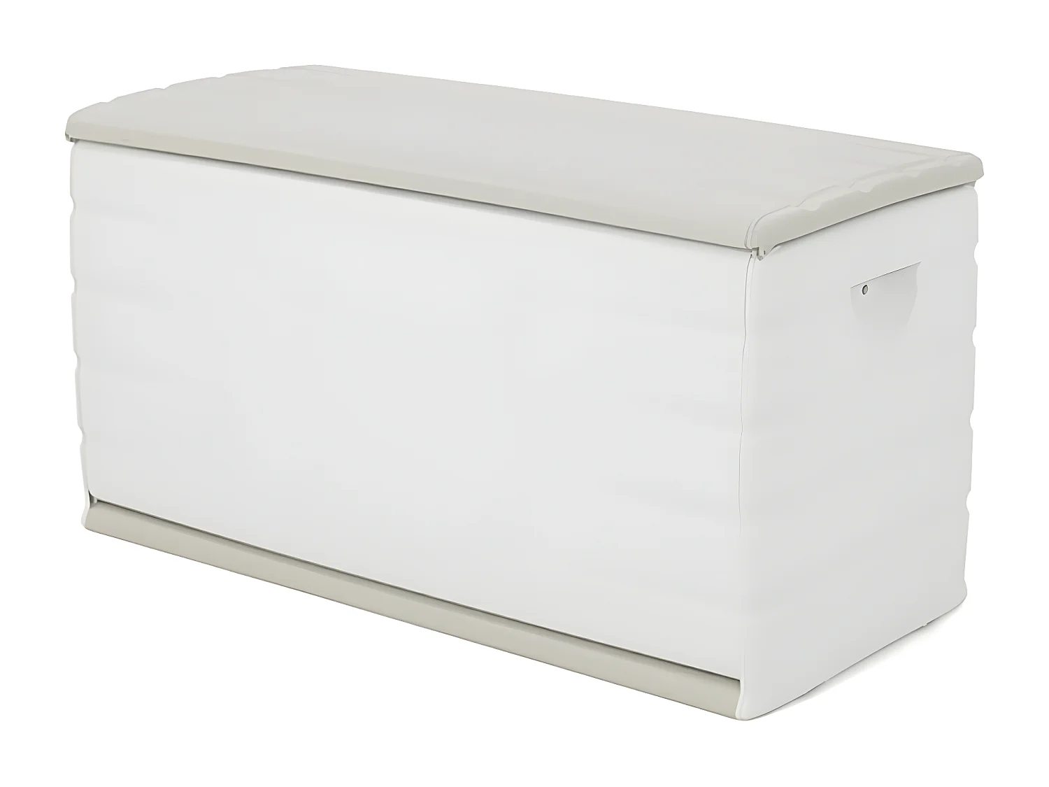 Coffre de rangement 350L intérieur/extérieur coloris beige - L. 120 x P. 53x H. 61cm