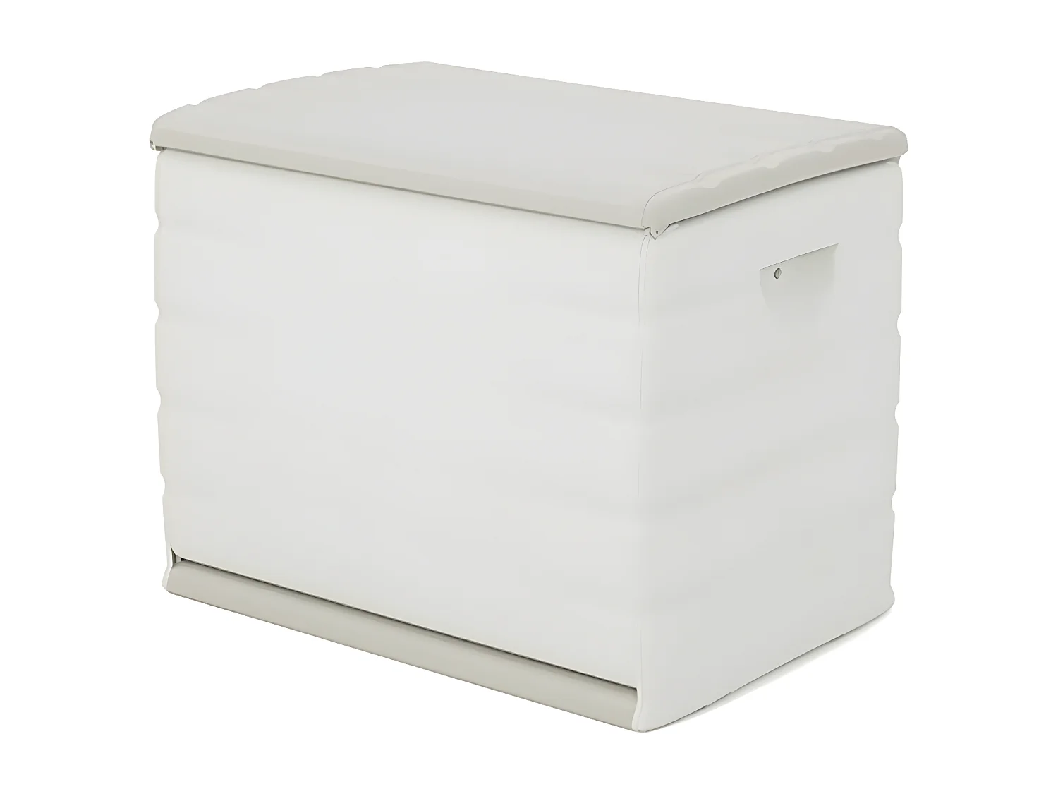 Coffre de rangement 260L intérieur/extérieur coloris beige - L. 80 x P. 61 x H. 53 cm