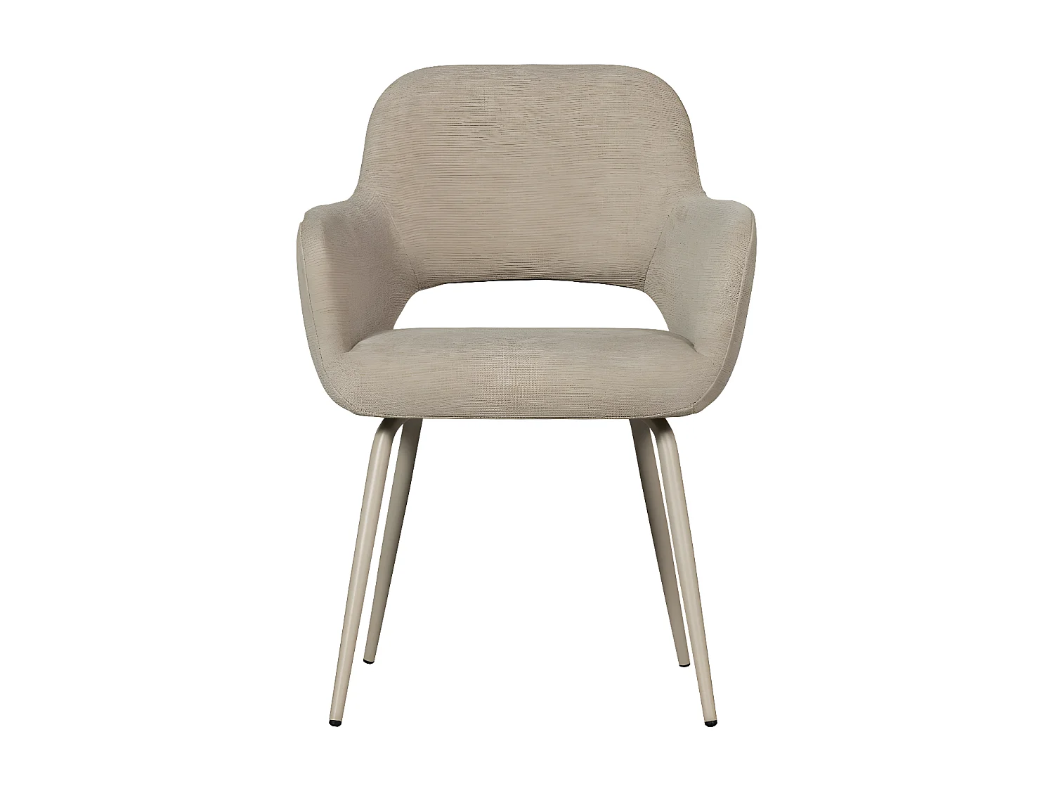 Jenny - Lot de 2 fauteuils de table en tissu - Beige