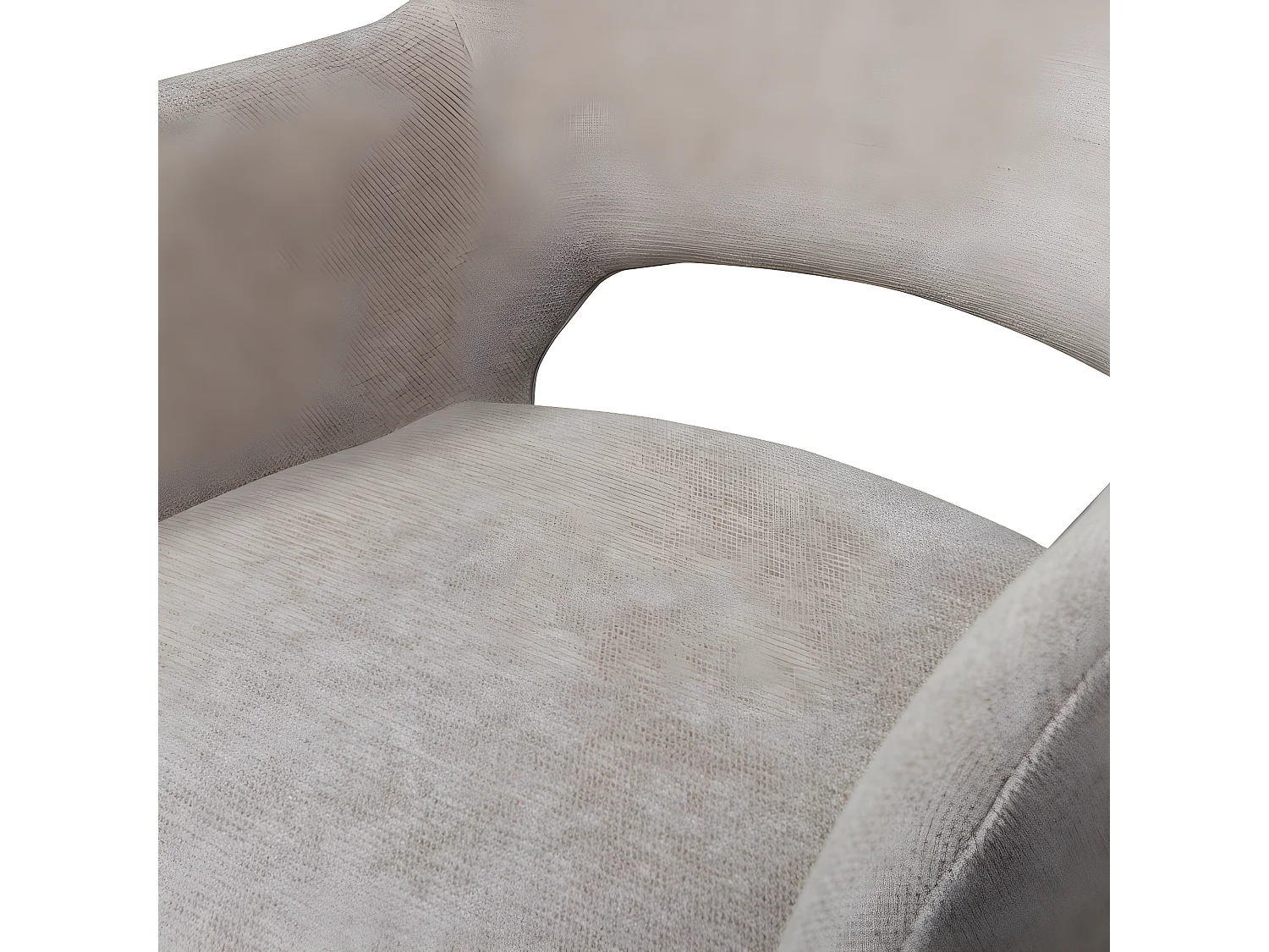 Jenny - Lot de 2 fauteuils de table en tissu - Beige