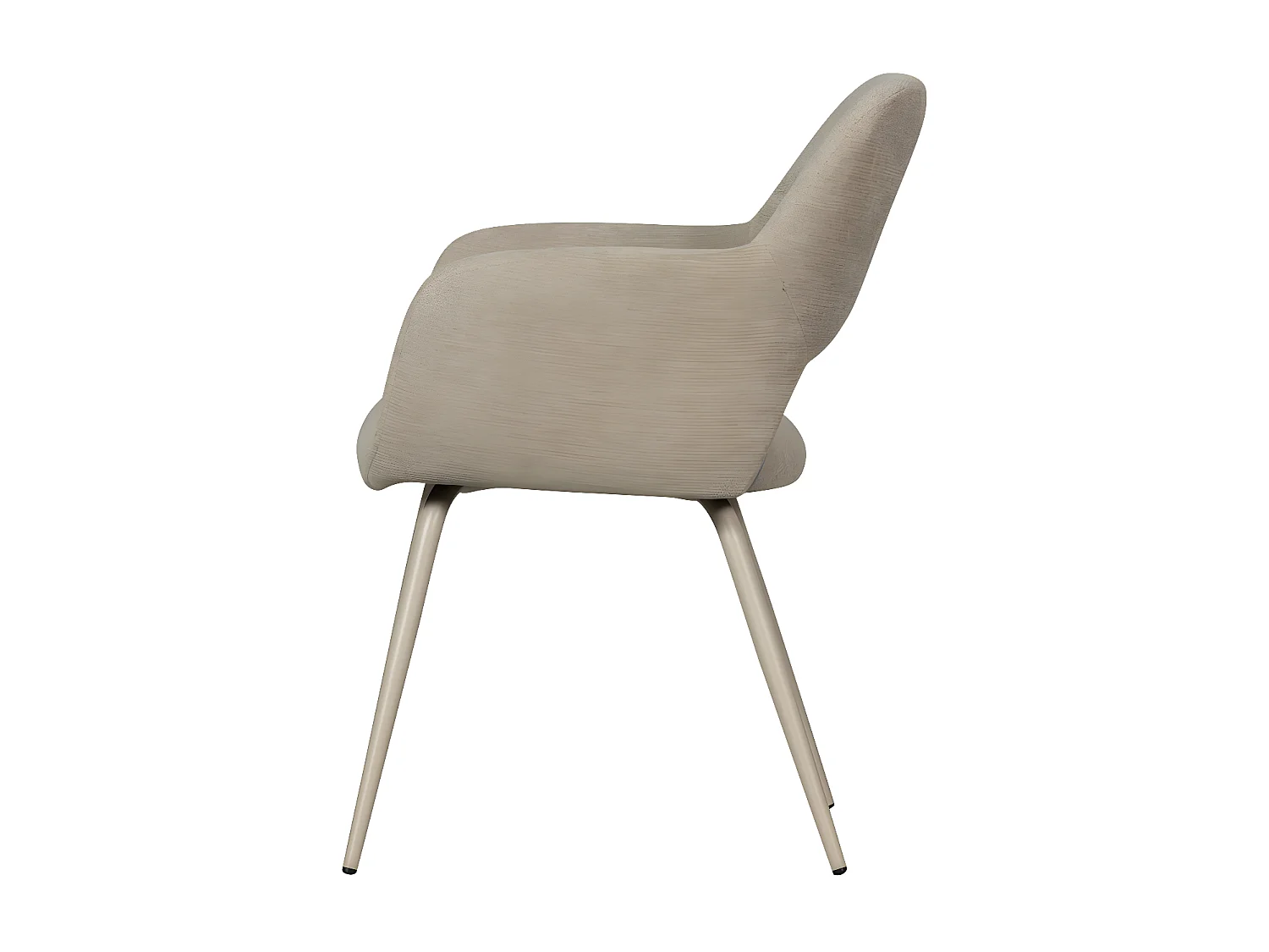 Jenny - Lot de 2 fauteuils de table en tissu - Beige