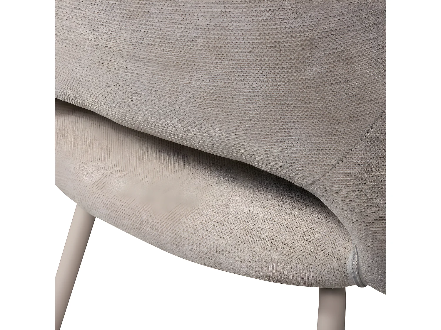 Jenny - Lot de 2 fauteuils de table en tissu - Beige