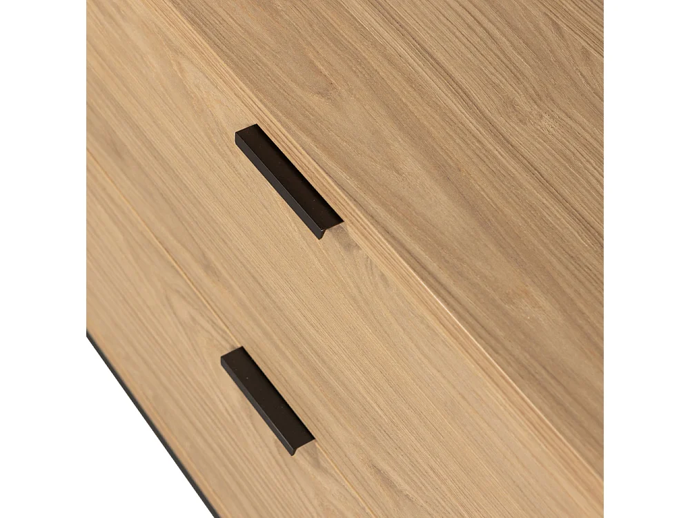 Silas - Meuble TV 1 porte 2 tiroirs en bois L180cm - Bois clair