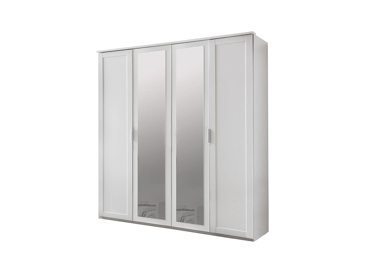 Armoire enfant en panneaux de particules coloris blanc - Dim : 180 x 208 x 58 cm