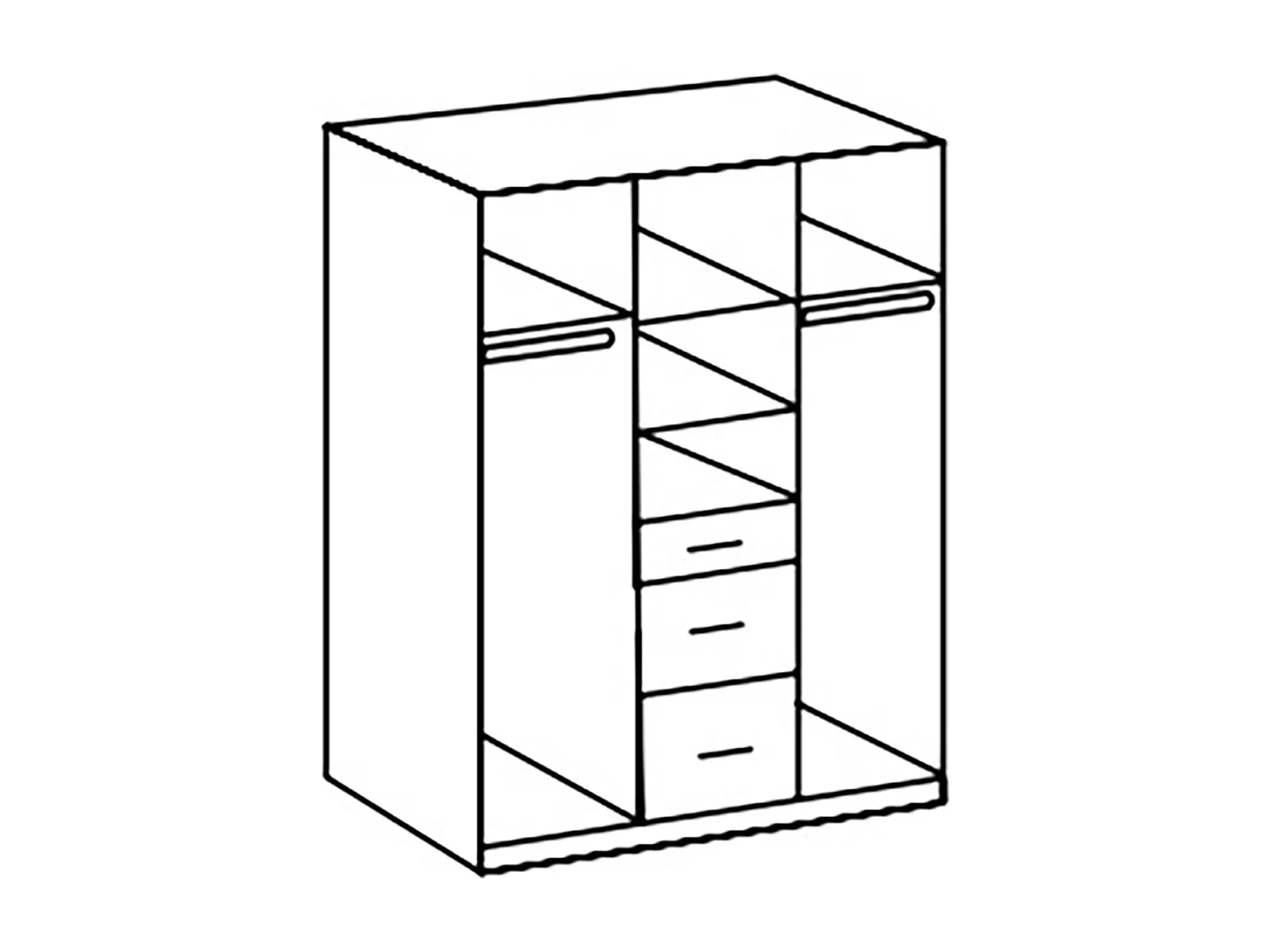 Armoire Placard, meuble de rangement Imitation chêne San Remo, rechampis blanc