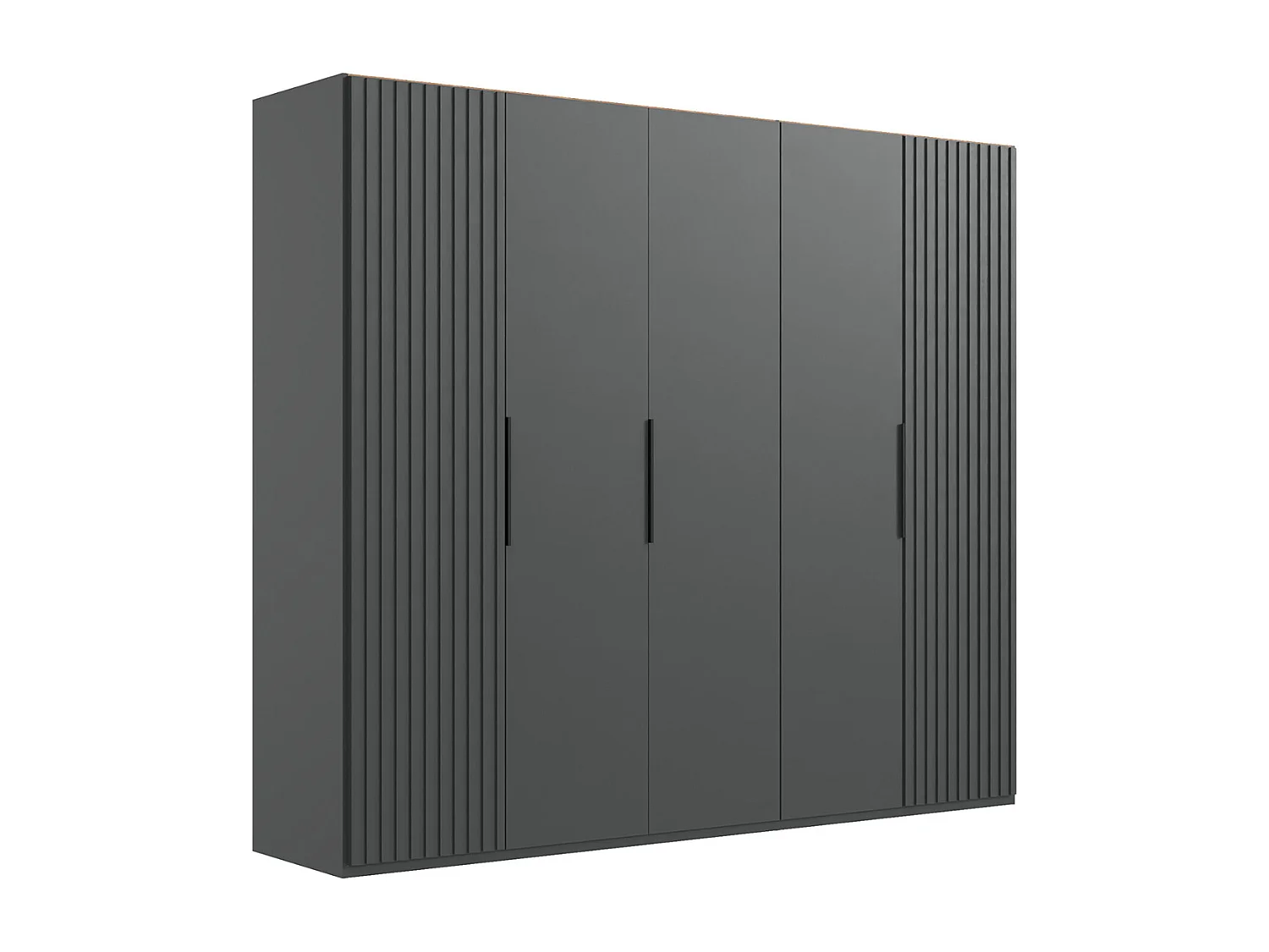 Armoire, placard coloris graphite - Longueur 250 x Hauteur 216 x Profondeur 58 cm 