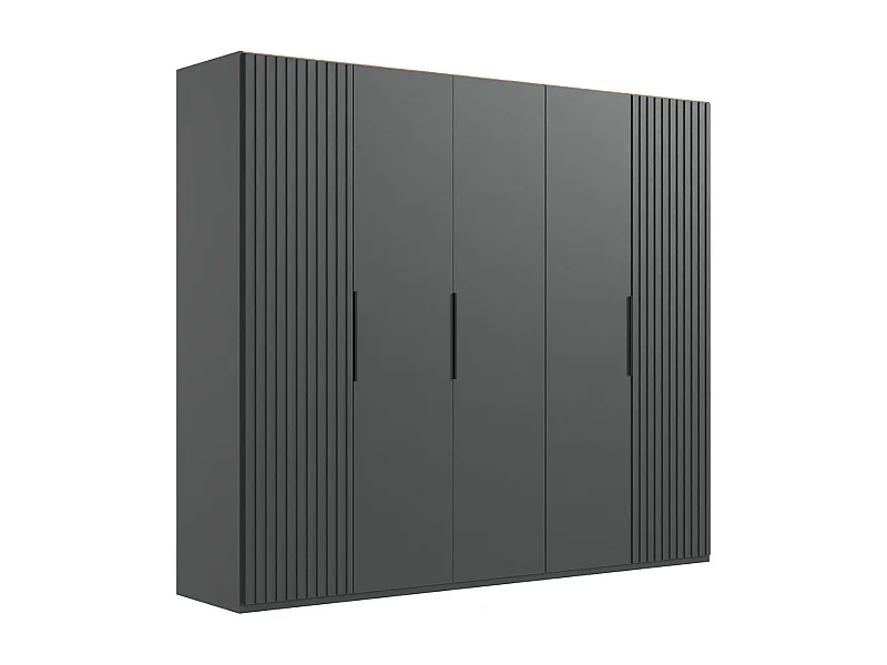 Armoire, placard coloris graphite - Longueur 250 x Hauteur 216 x Profondeur 58 cm 