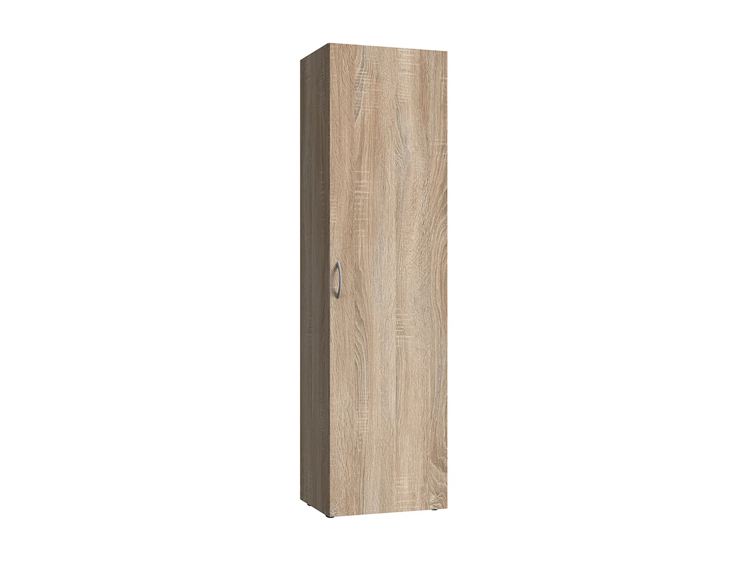 Armoire, meuble de rangement avec 1 porte coloris Imitation chêne - L. 40 x H. 185 x P. 40 cm