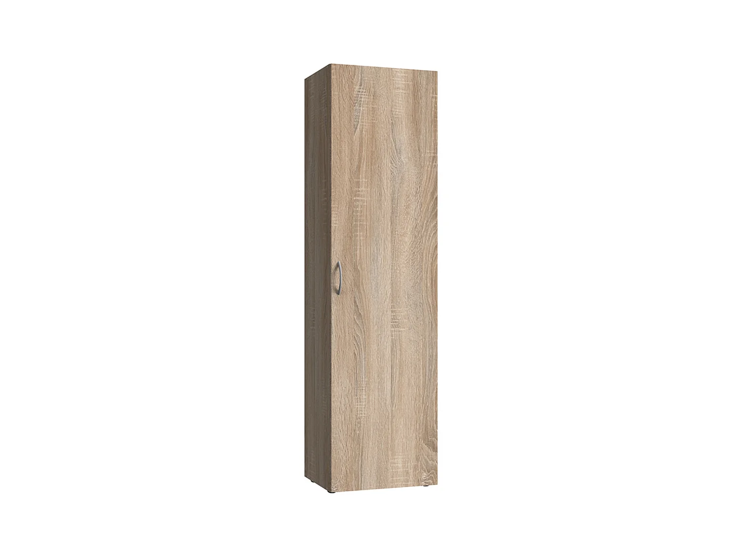 Armoire, meuble de rangement avec 1 porte coloris Imitation chêne - L. 40 x H. 185 x P. 40 cm