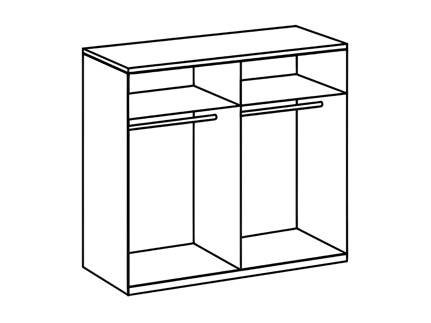 Armoire, placard coloris graphite, imitation chêne Artisan - L. 200 x H. 216 x P. 58 cm 