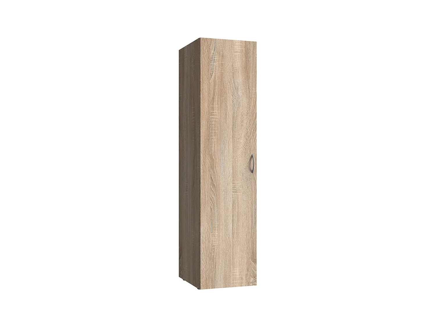 Armoire de rangement en bois mélamine coloris imitation chêne - L. 40 x H. 185 x P. 54 cm