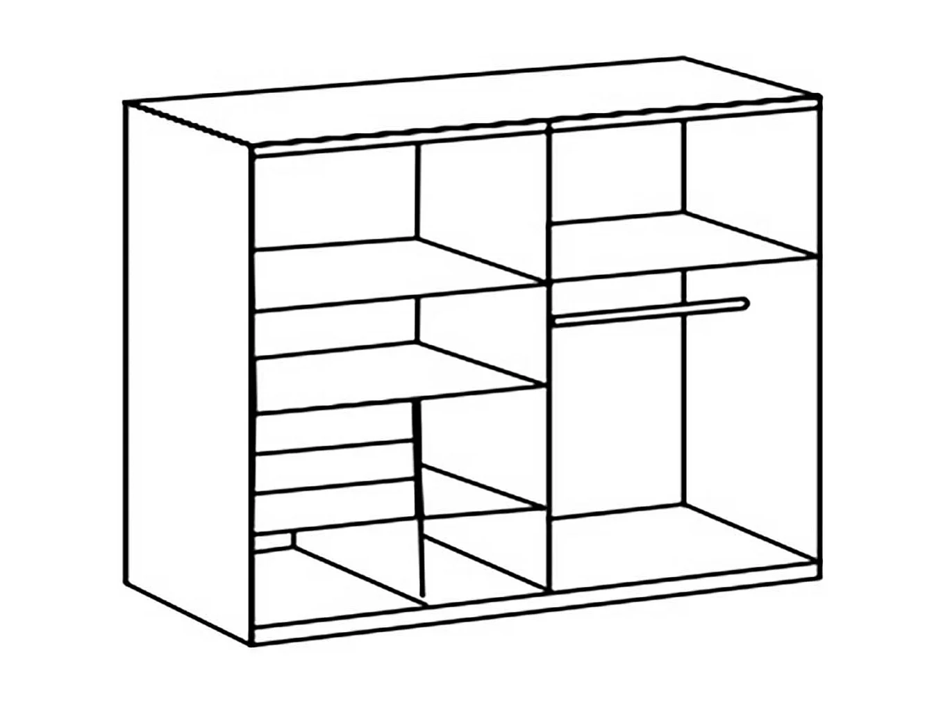 Armoire, meuble de rangement coloris Blanc, rechampis imitation blanc - L. 180 x H. 198 x P. 65 cm 