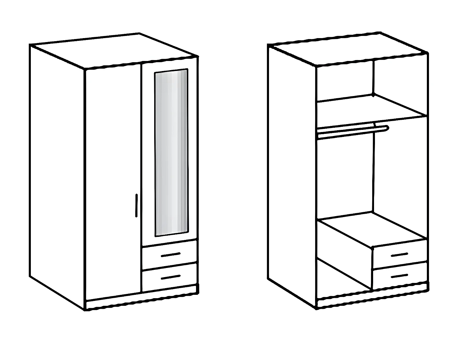 Armoire placard meuble de rangement coloris graphite/imitation chêne - L. 90 x H. 199 x P. 58 cm 