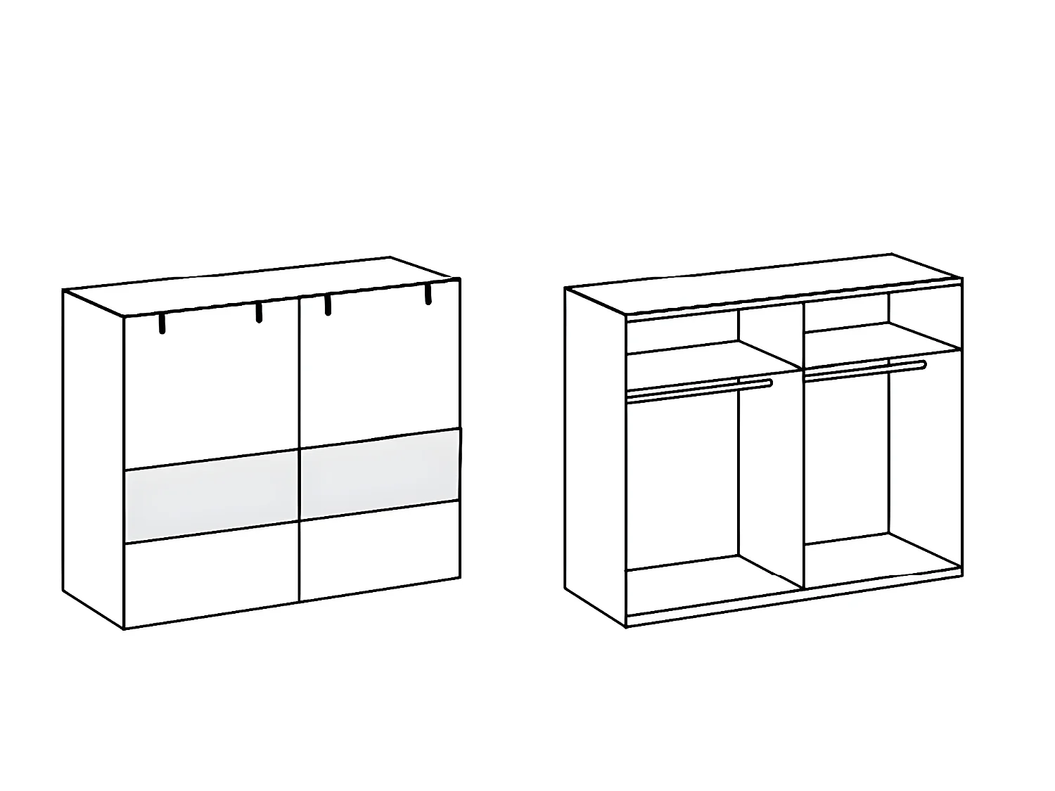 Armoire placard meuble de rangement coloris imitation chêne poutre/ graphite