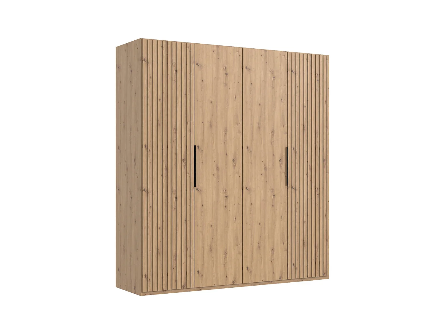 Armoire, placard coloris imitation chêne Artisan - L. 200 x H. 216 x P. 58 cm 