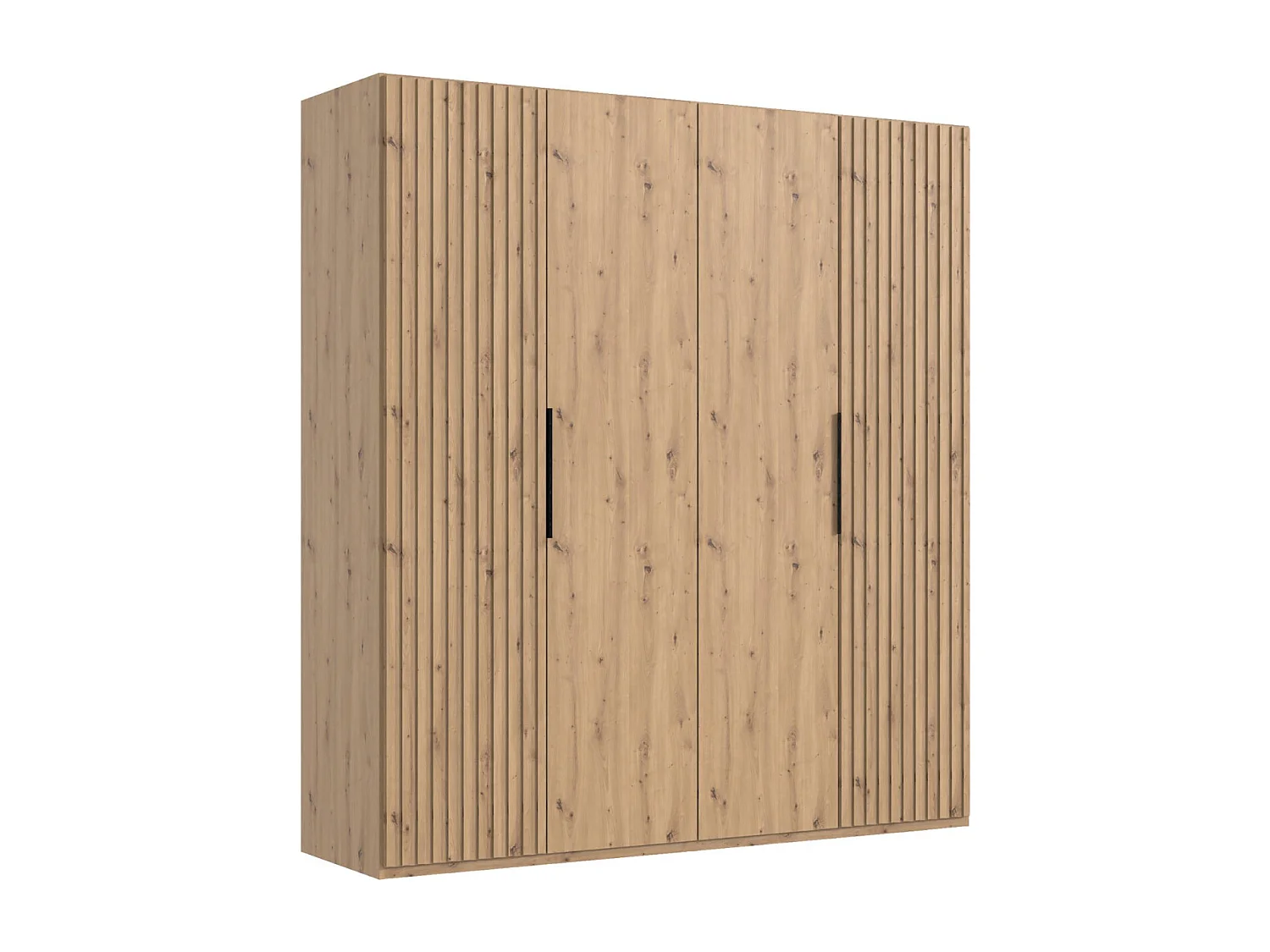 Armoire, placard coloris imitation chêne Artisan - L. 200 x H. 216 x P. 58 cm 