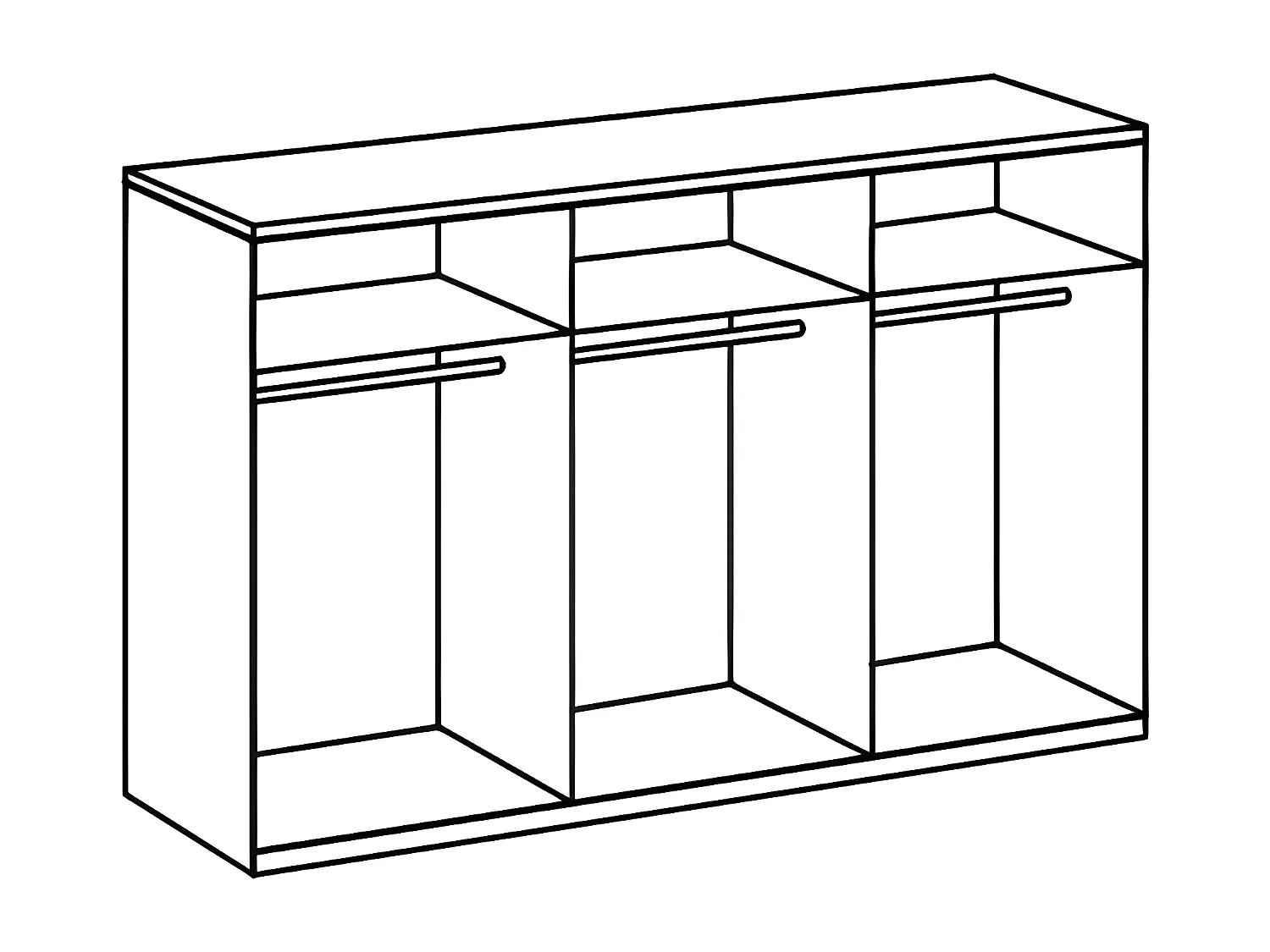 Armoire avec corniche, placard coloris blanc, imitation chêne Artisan - L. 270 x H. 210 x P. 58 cm 