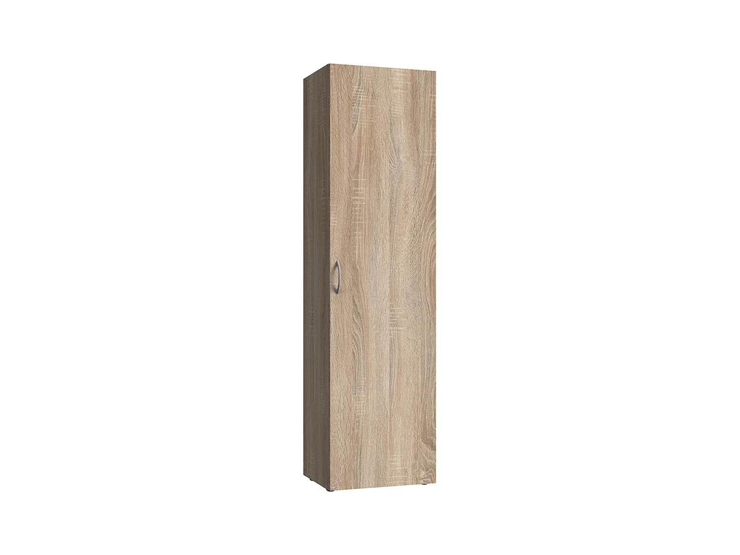 Armoire, meuble de rangement avec 1 porte coloris Imitation chêne - L. 30 x H. 185 x P. 40 cm