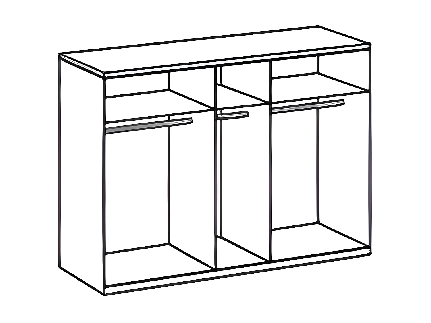 Armoire, placard coloris graphite, imitation chêne Artisan - L. 250 x H. 216 x P. 58 cm 