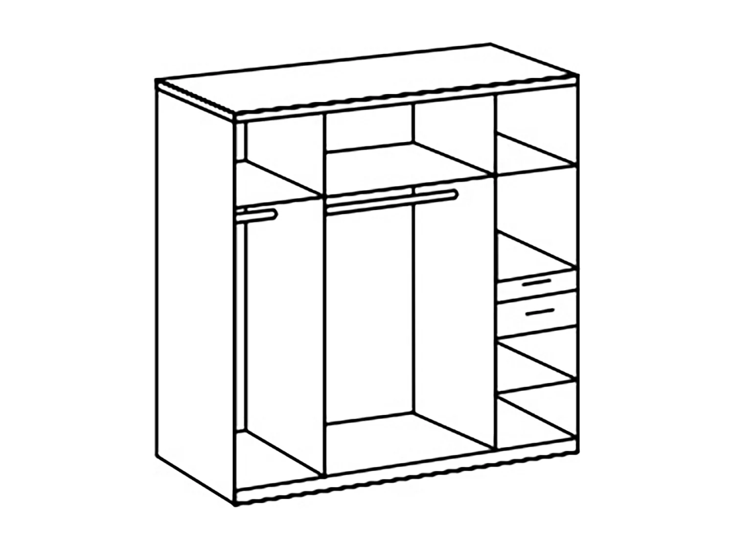 Armoire, meuble de rangement coloris imitation chêne Flagstaff, rechampis graphite