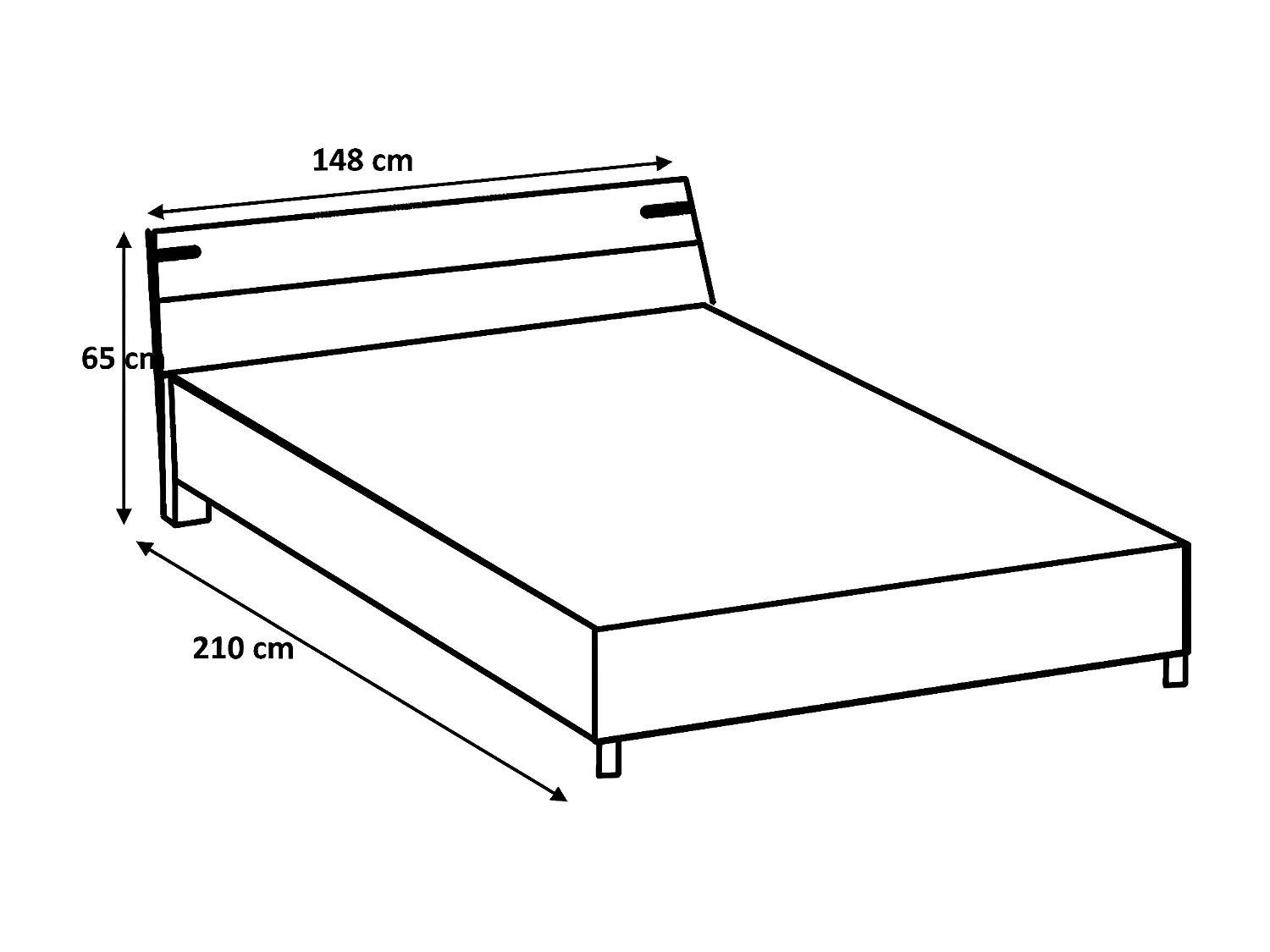 Chambre à coucher complète adulte (lit 140x200 cm + 2 chevets + armoire + commode) coloris chêne