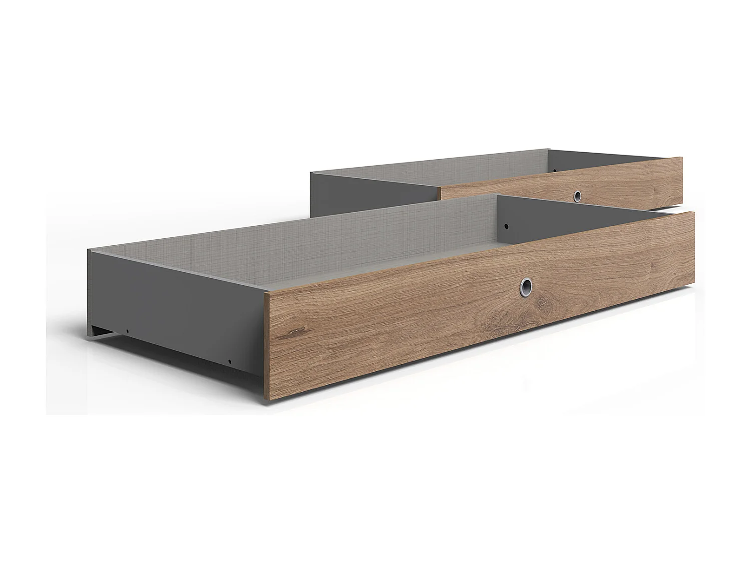 Chambre à coucher complète adulte (lit 180x200 cm King Size + 2 chevets + 2 tiroirs + armoire)