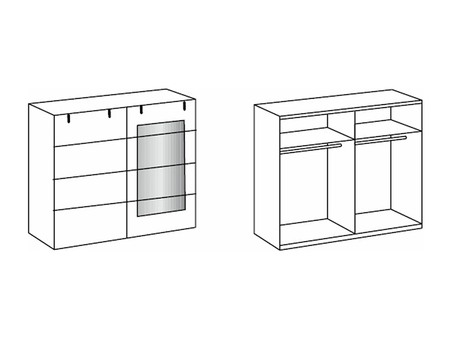 Chambre à coucher complète adulte (lit 180x200cm + 2 chevets + armoire) coloris chêne