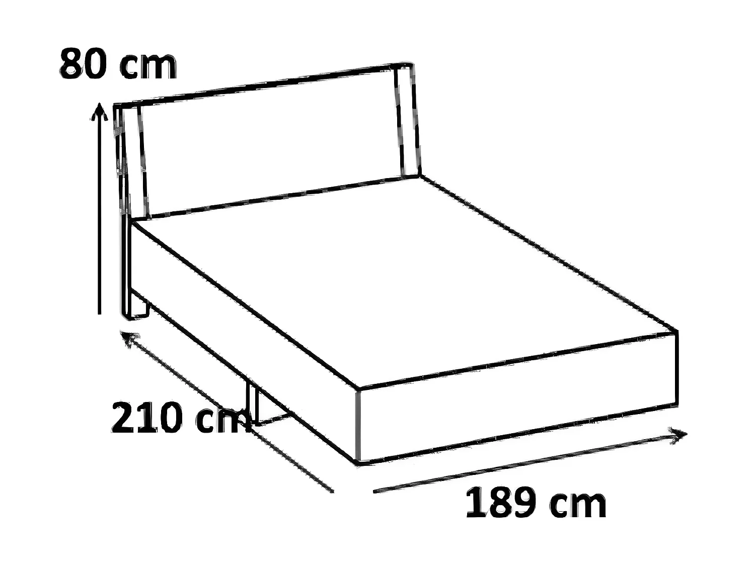 Chambre à coucher complète adulte (lit 180x200 cm + 2 chevets + armoire)