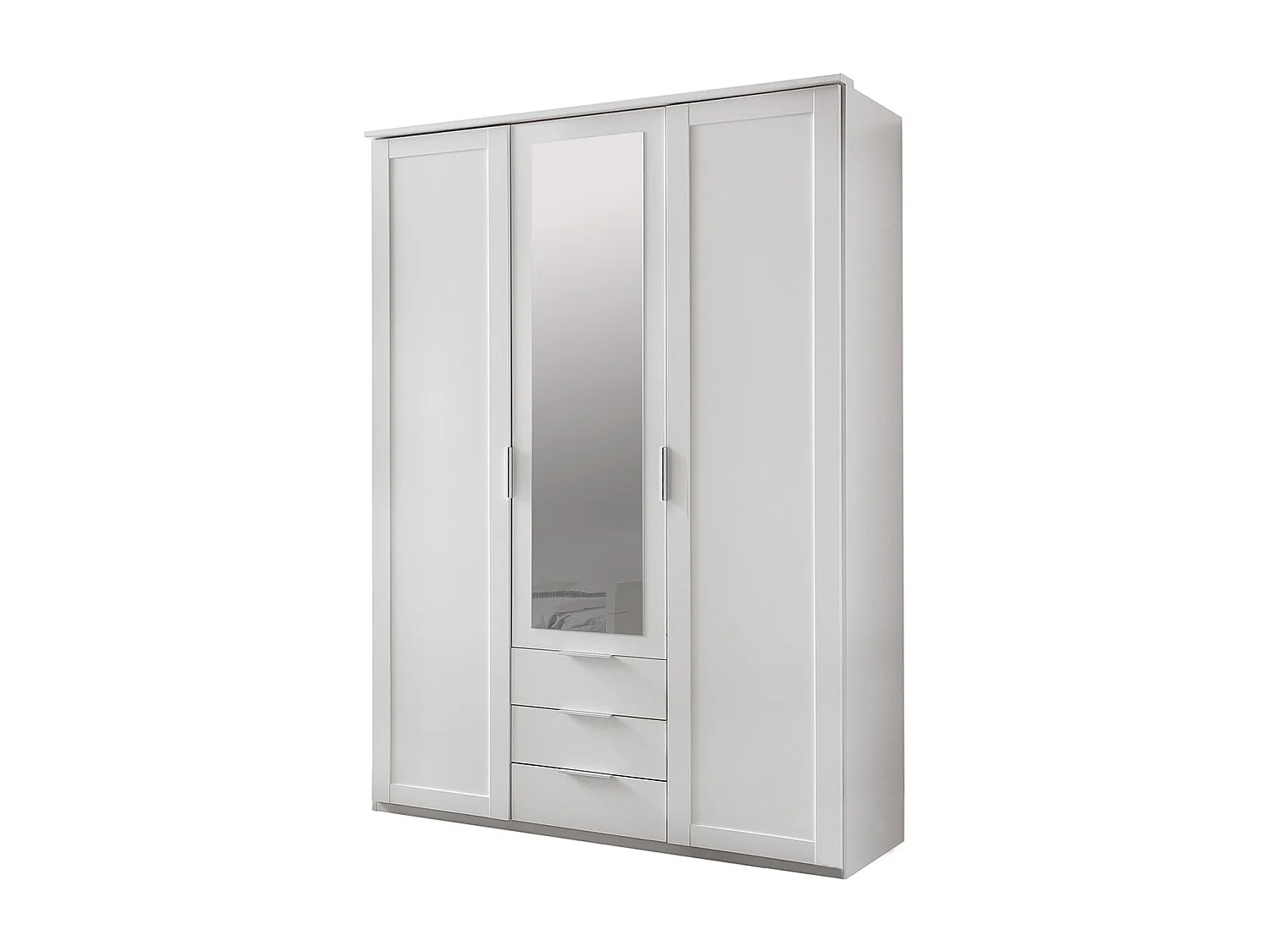 Chambre à coucher complète enfant (lit 90x200cm+ tiroir + chevet + armoire) coloris blanc