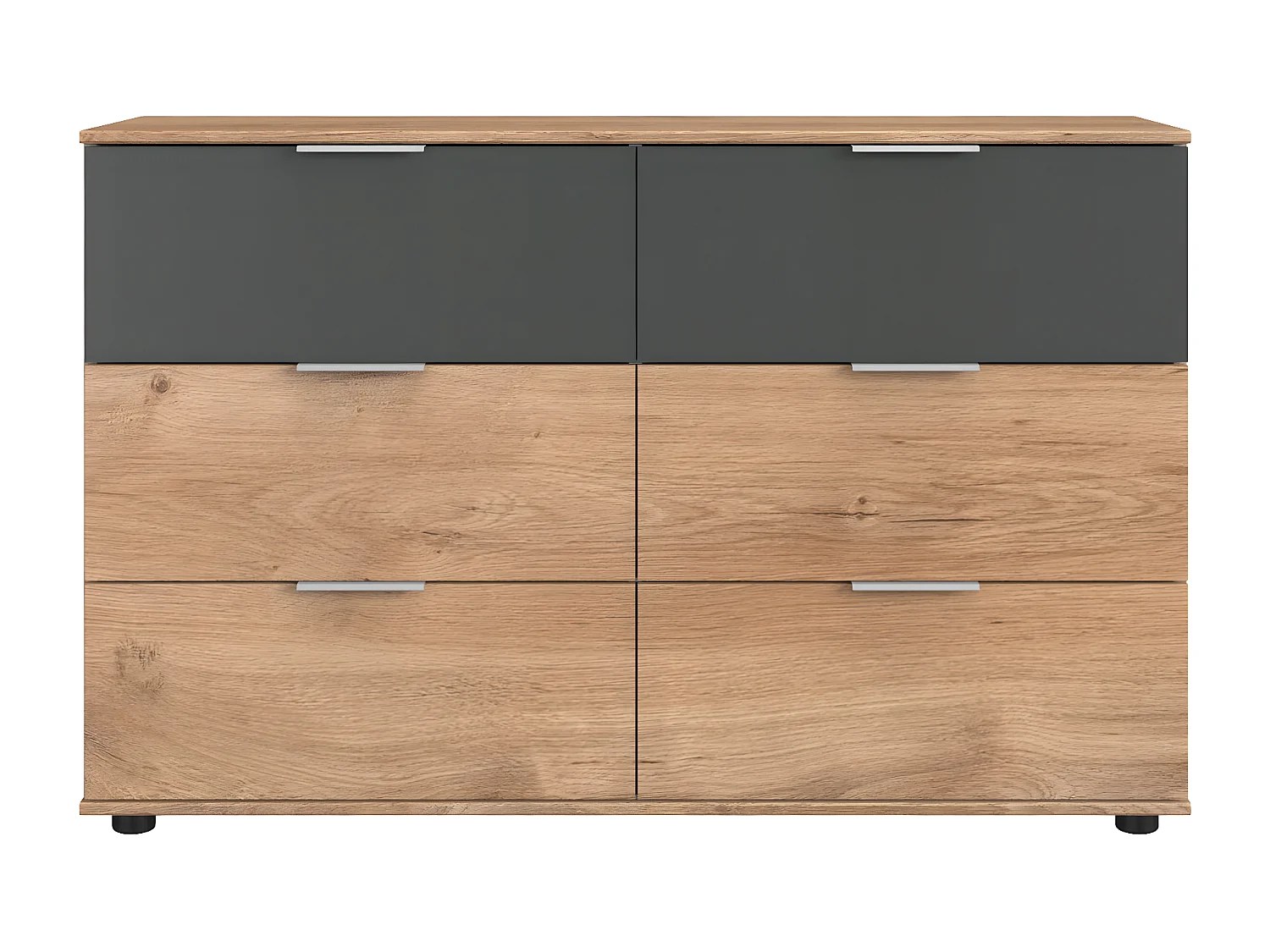 Ensemble chambre adulte complète Imitation chêne poutre - 180 x 200 cm