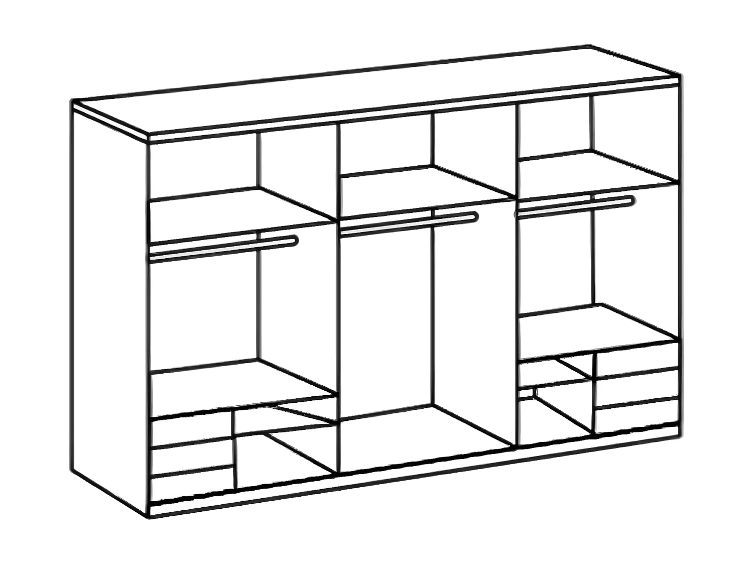 Ensemble chambre adulte complète Imitation chêne poutre - 180 x 200 cm