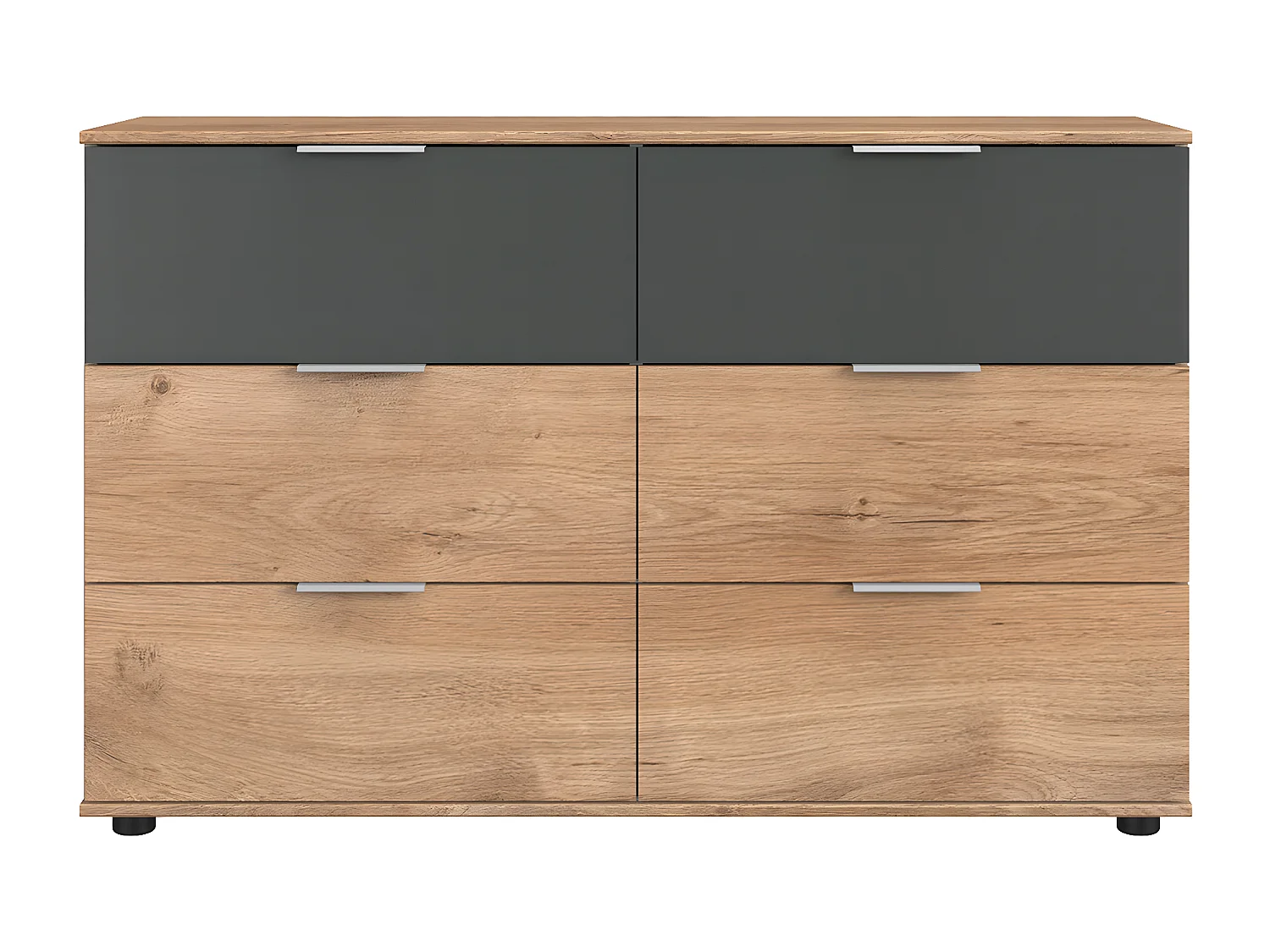 Chambre à coucher complète adulte (lit 180x200 cm King Size + 2 chevets + armoire + commode)