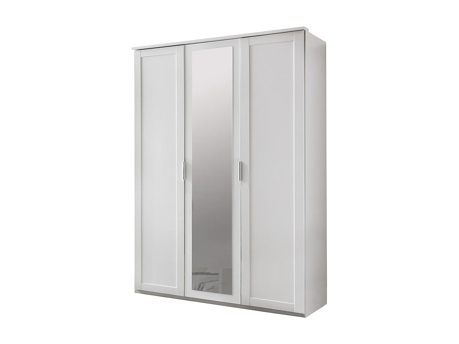 Chambre à coucher complète enfant (lit 90x200cm + chevet + armoire) coloris blanc