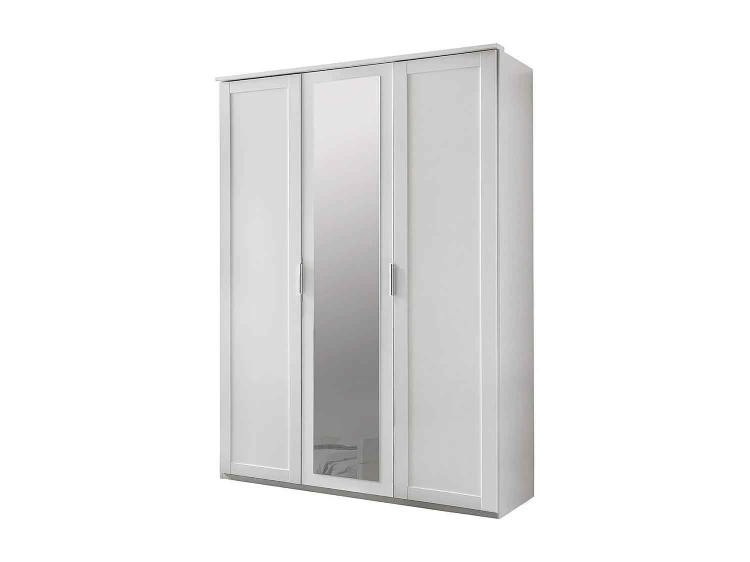 Chambre à coucher complète enfant (lit 90x200cm + tiroir + chevet + armoire) coloris blanc