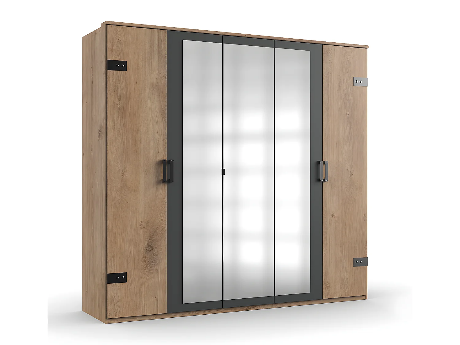 Chambre à coucher complète adulte (lit Queen Size 160 x 200cm + 2 chevets + armoire)