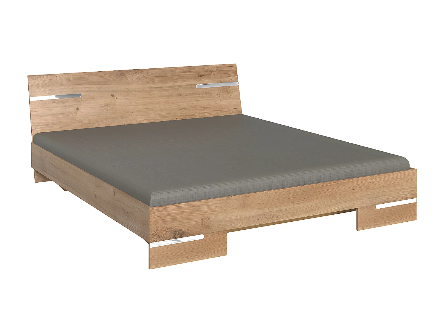 Chambre à coucher complète adulte (lit 160x200cm + 2 chevets + armoire)